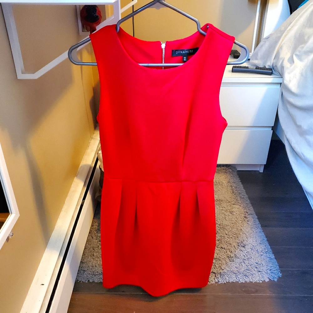 Dyanmite Red semi-formal style dress